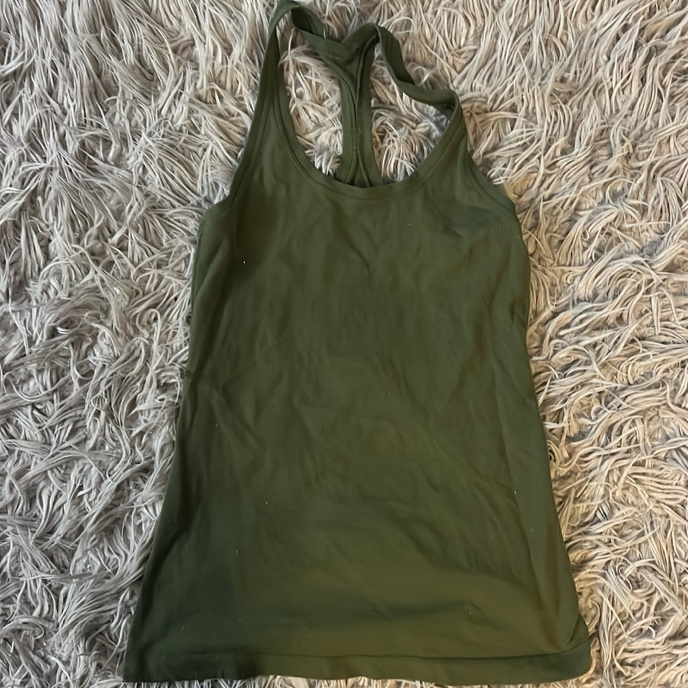 Army green Lululemon racer back